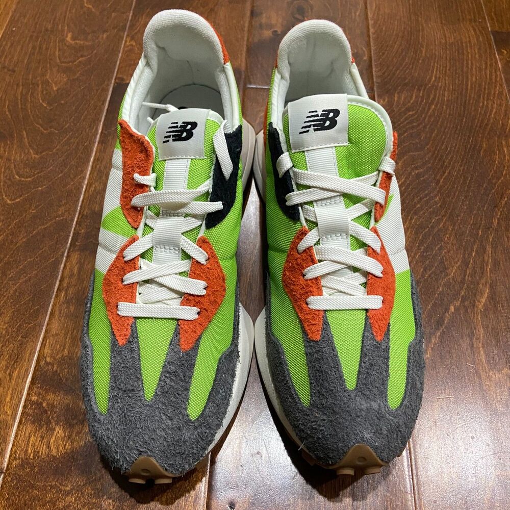 New Balance 327 NIB Fluorescent Green 2020 MS327SFA Sneakers Men's Size 10.5 - Picture 4 of 9